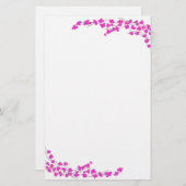 Magenta Blossom Briefpapier (Voorkant / Achterkant)