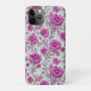 Magenta Blossom Energie ✨ Levendige Roze Bloemrijk iPhone 11 Pro Hoesje