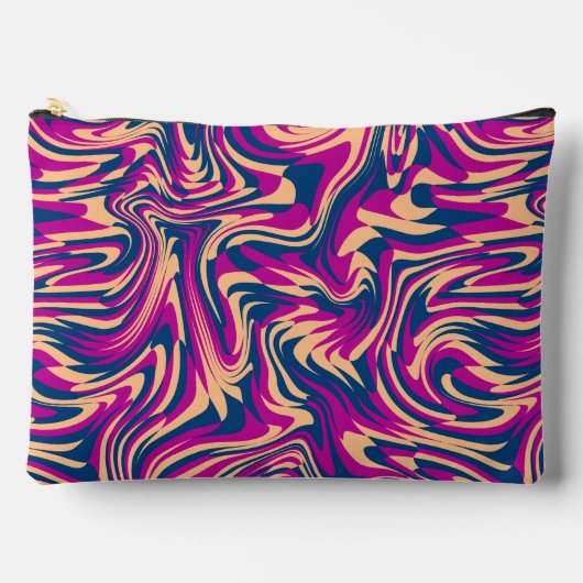 Magenta Blue Beige Abstracte Fluid Wave wervelinge Etui (Voorkant)