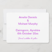 Magenta Bubbel Save The Date (Achterkant)