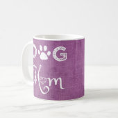 Magenta Burlap Chien Maman Café Mug (Devant gauche)