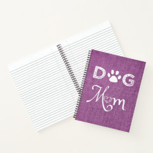 Magenta Burlap Dog Notitieboek