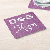 Magenta Burlap Dog Onderzetter mam (Schuin)