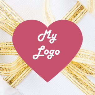 Magenta business logo hart sticker