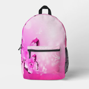 Magenta Butterfly Bedrukte Rugzak
