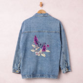 Magenta Butterfly Bush Denim Jacket (Hangar)