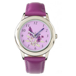 Magenta Butterfly Bush Horloge