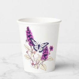 Magenta Butterfly Bush Papieren Bekers