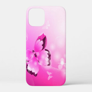 Magenta Butterfly iPhone 12 Mini Hoesje