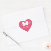 Magenta Butterfly Stickers Mariage (Enveloppe)