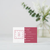 Magenta carte de visite simple personnalisation pe (Debout devant)