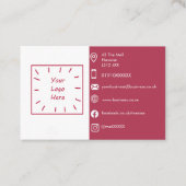 Magenta carte de visite simple personnalisation pe (Devant)