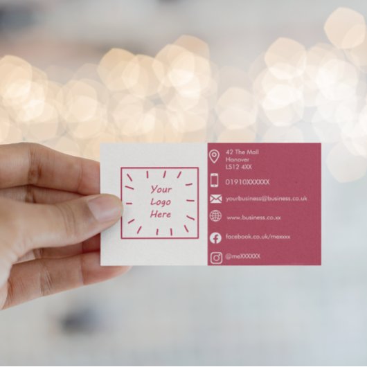 Magenta carte de visite simple personnalisation pe