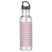 Magenta Checks Waterfles (Achterkant)