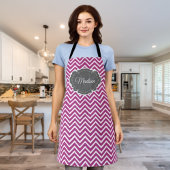 Magenta Chevron Aangepast Schort