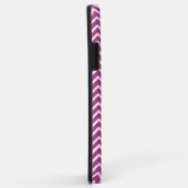 Magenta Chevron Aangepaste iPhone Case (Achterkant/rechts)