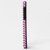 Magenta Chevron Aangepaste iPhone Case (Achterkant/links)