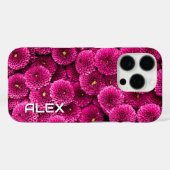 Magenta Chrysanthemum iPhone Case – Bold Floral Ar (Achterkant (horizontaal))