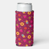 Magenta colorful summer ice-cream pattern (Seltzer Voorkant)