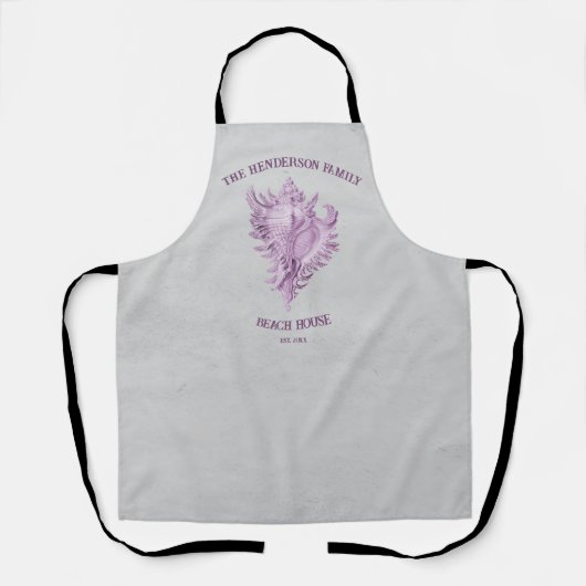 Magenta Conch Shell Apron Schort (Voorkant)
