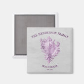 Magenta Conch Shell Magnet (Recto/Verso)
