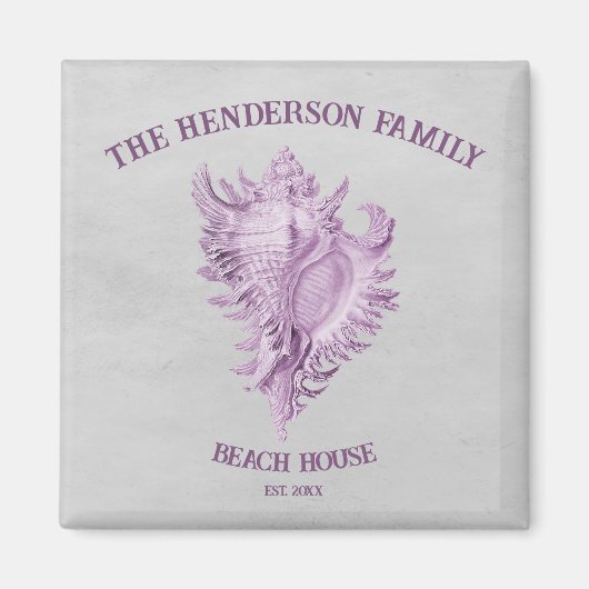 Magenta Conch Shell Magnet (Devant)