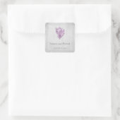 Magenta Conch Shell Wedding Stickers (Tas)