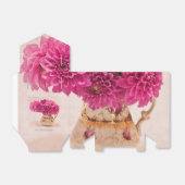 Magenta Dahlias Bedankdoosjes (Uitgevouwen)