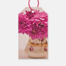 Magenta Dahlias Cadeaulabel