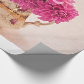 Magenta Dahlias Gift Wrap Cadeaupapier (Hoek)