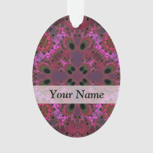 Magenta digitaal fractaal patroon ornament