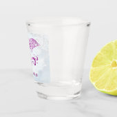 Magenta Dolphin - Aangepast schuimglas Shot Glas (Rechts)