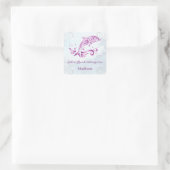 Magenta Dolphin Book Sticker (Tas)