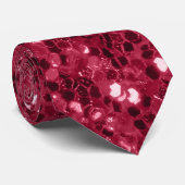 Magenta donkerroze rode smeltprop stropdas (Opgerold)