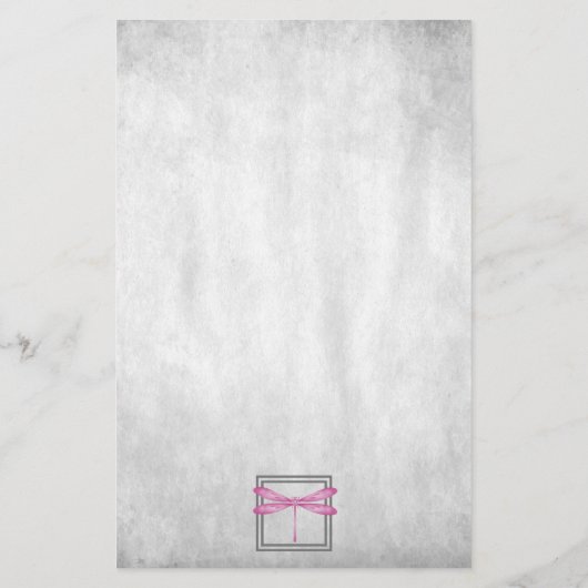 magenta Dragonfly - Aangepaste schrijfbenodigdhede Briefpapier (Achterkant)