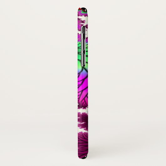 Magenta Dragonfly iPhone X Hoesje (Achterkant/links)