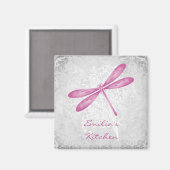 Magenta Dragonfly - Magnet personnalisé (Recto/Verso)