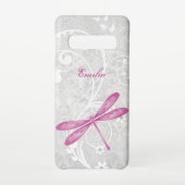 Magenta Dragonfly personaliseer Samsung Galaxy Hoe Samsung Galaxy Hoesje (Achterkant)