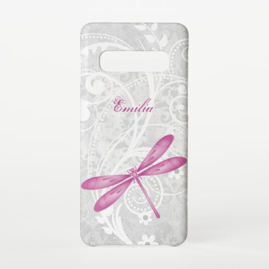 Magenta Dragonfly personaliseer Samsung Galaxy Hoe Samsung Galaxy Hoesje (Achterkant)