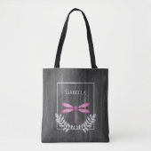 Magenta Dragonfly Rustic Personalized Canvas tas (Voorkant)