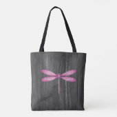 Magenta Dragonfly Rustic Sac fourre-tout personnal (Dos)
