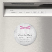 Magenta Dragonfly Save the Date Magnet (In Situ (Lave-vaisselle))