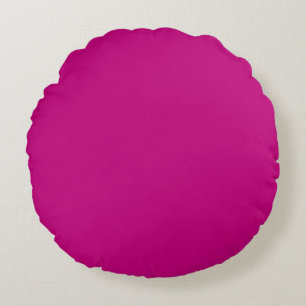 Magenta (effen kleur)  rond kussen