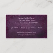Magenta Eggplant  Sparkle Flowers Visitekaartje (Achterkant)