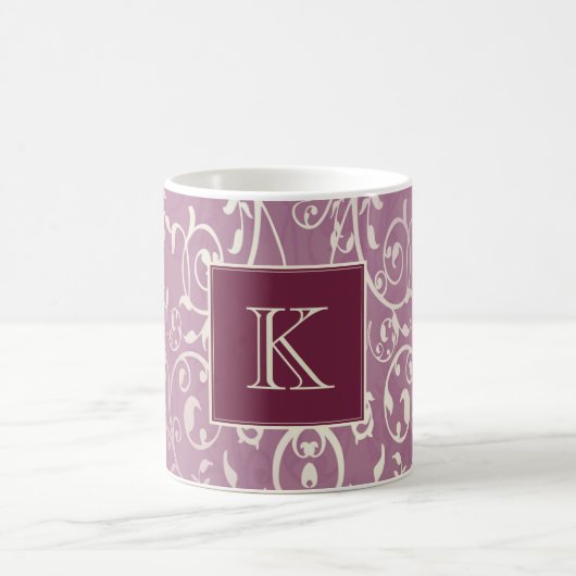 Magenta Elegant Monogramme Mug (Centre)