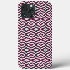 Magenta en blauw patroon iPhone 13 pro max hoesje