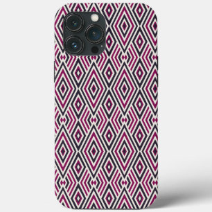 Magenta en blauw patroon iPhone 13 pro max hoesje