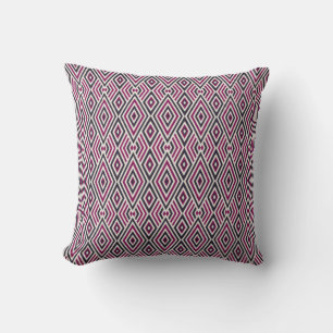 Magenta en blauw patroon kussen
