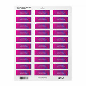 Magenta en Blue Abstract schilderen Etiket (Full Sheet)