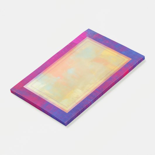 Magenta en Blue Abstract schilderen Post-it® Notes (Schuin)